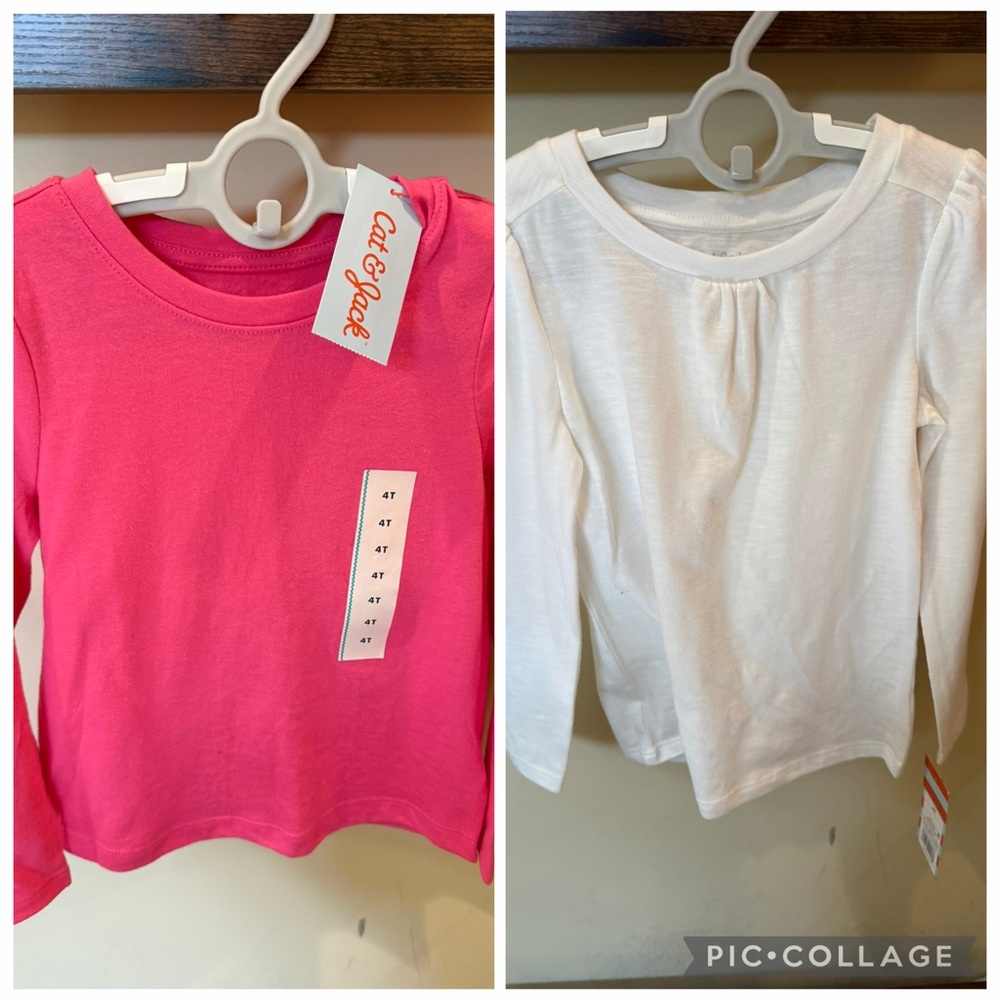 Cat & Jack Toddler Girls Long Sleeve Tee Shirts Size 4T